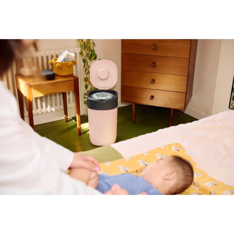 Tommee Tippee Twist & Click Pink koš za plenice + vložek za koš 1 kos