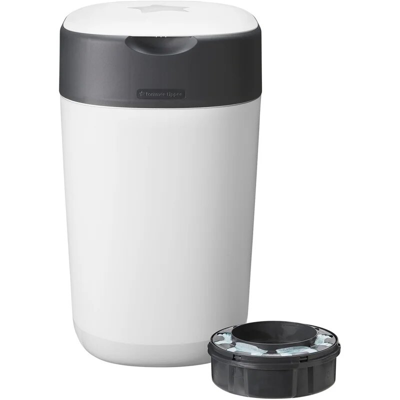 Tommee Tippee Twist & Click White koš za plenice + vložek za koš 1 kos