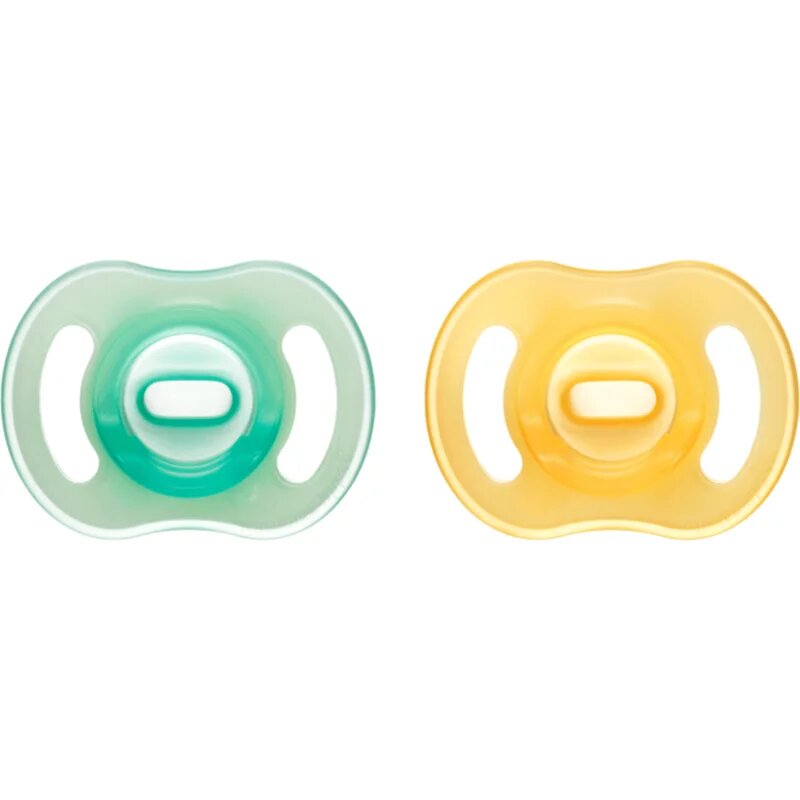 Tommee Tippee Ultra Light Night duda Orange/ Green 0-6m 2 kos