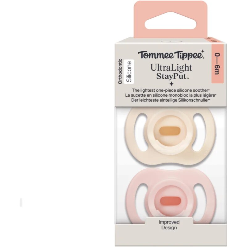 Tommee Tippee Ultra Light Stay Put 0-6 m duda Girl 2 kos
