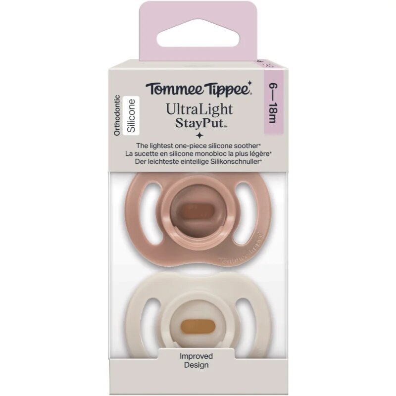 Tommee Tippee Ultra Light Stay Put 6-18 m duda Girl 2 kos