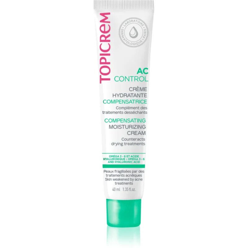Topicrem AC Compensating Moisturizing Cream vlažilna krema za mastno k aknam nagnjeno kožo 40 ml