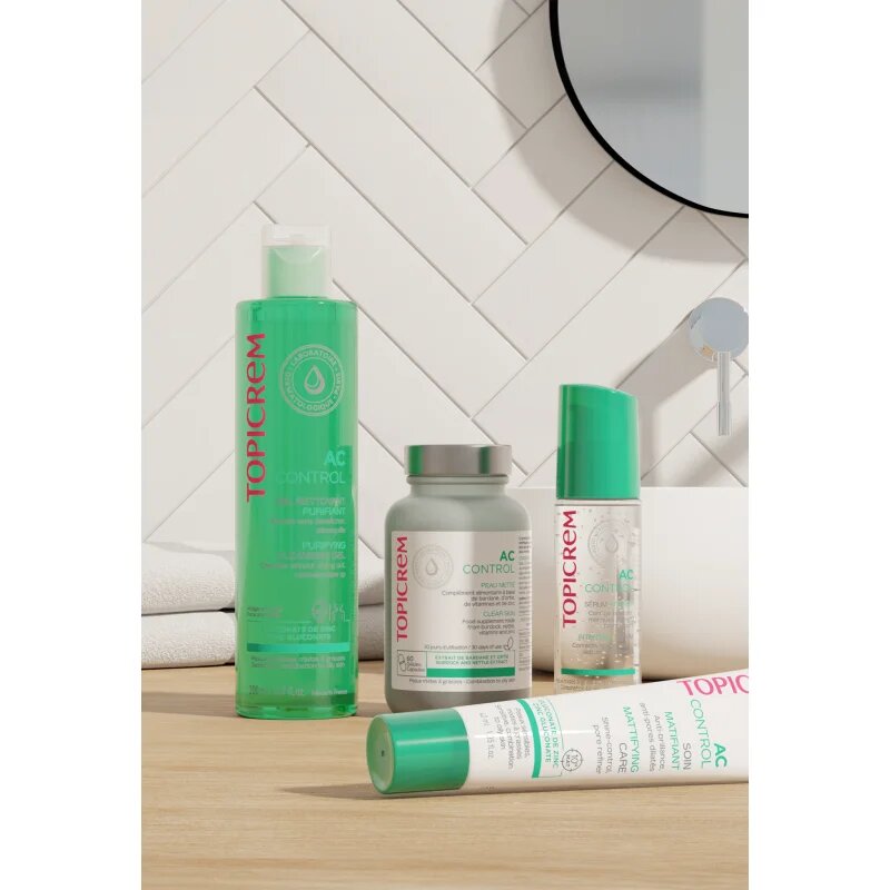Topicrem AC Purifying Cleansing Gel globinsko čistilni gel za mastno občutljivo kožo 200 ml