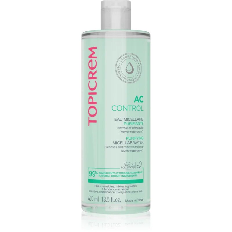 Topicrem AC Purifying Micellar Water čistilna micelarna voda za mastno k aknam nagnjeno kožo 400 ml