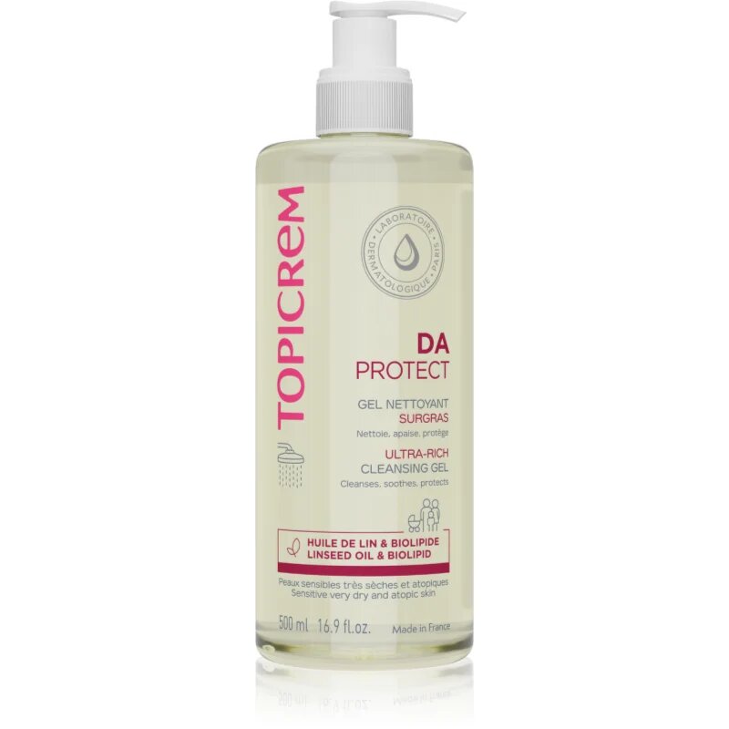 Topicrem AD Ultra-Rich Cleansing Gel gel za umivanje za zelo občutljivo suho in atopično kožo 500 ml