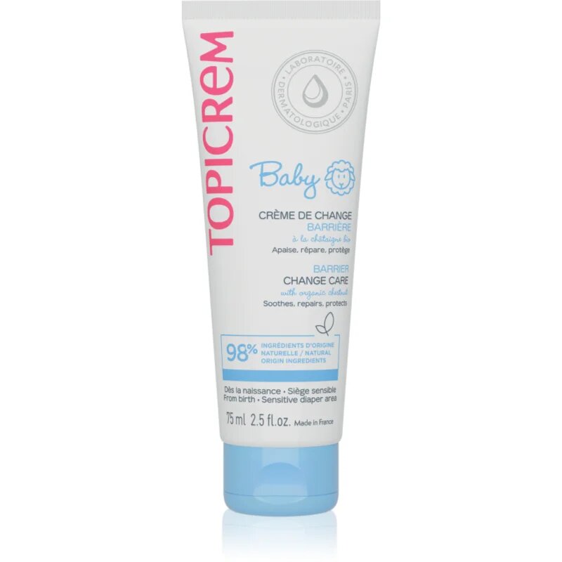 Topicrem BABY Barrier Change Care otroška zaščitna krema proti vnetju ritke 75 ml