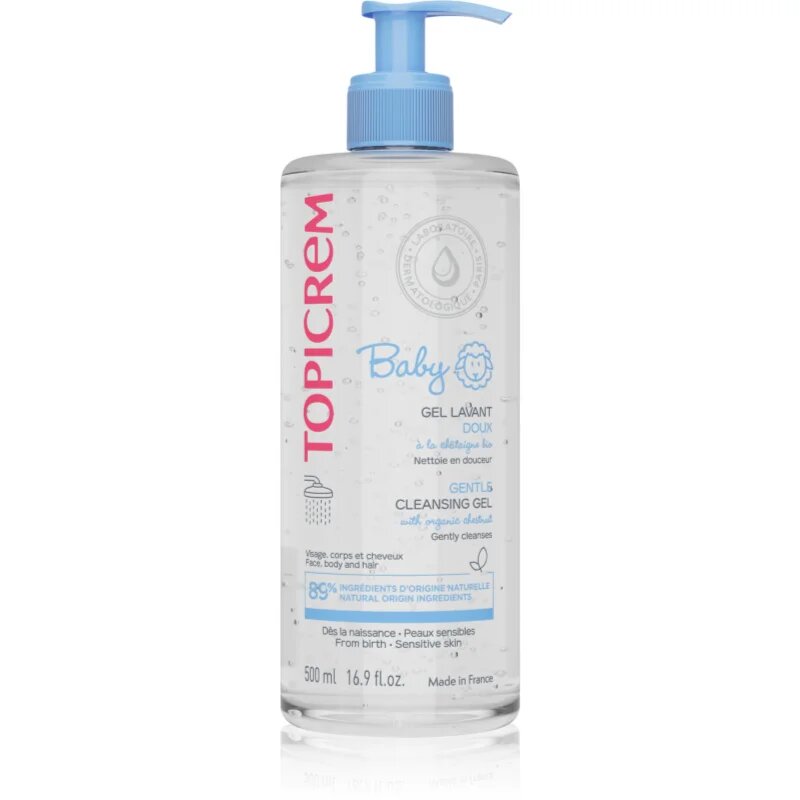 Topicrem BABY My 1st Cleansing Gel 2in1 gel za umivanje za telo in lase za otroke od rojstva 500 ml