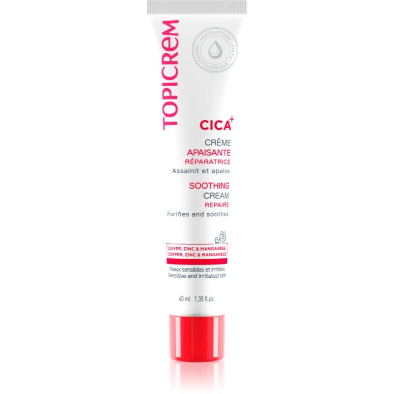 Topicrem CICA Soothing Cream intenzivna obnovitvena krema za razdraženo kožo 40 ml