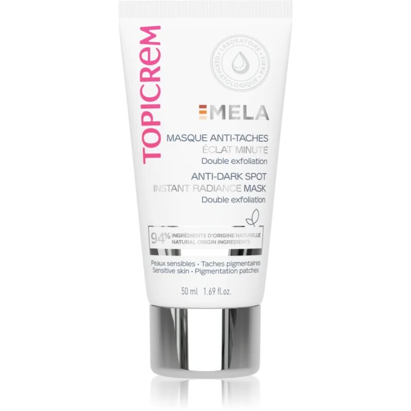 Topicrem MELA Anti-Dark Spot Instant Radiance Mask maska za posvetlitev proti pigmentnim madežem 50 ml