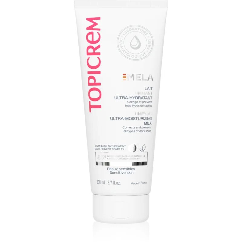 Topicrem MELA Unifying Ultra-Moisturizing Milk SPF15 vlažilni losjon proti pigmentnim madežem SPF 15 200 ml