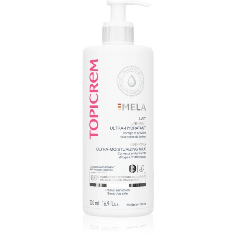 Topicrem MELA Unifying Ultra-Moisturizing Milk SPF15 vlažilni losjon proti pigmentnim madežem SPF 15 500 ml