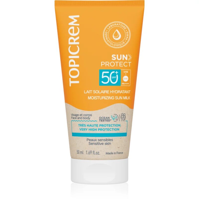 Topicrem Sun Protect Moisturizing Sun Milk vlažilni losjon za sončenje SPF 50+ 50 ml