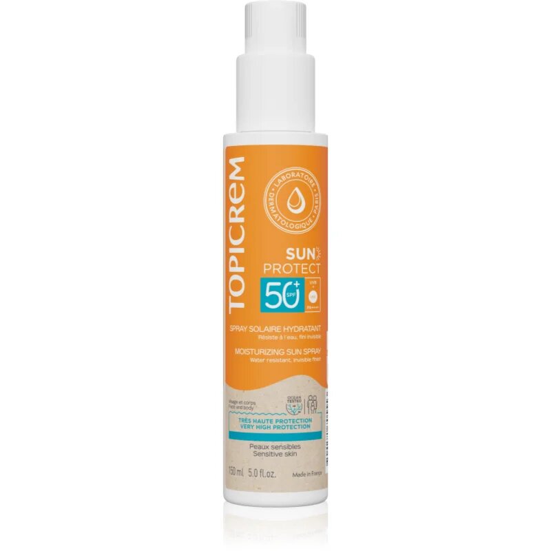 Topicrem Sun Protect Moisturizing Sun Spray zaščitno pršilo z vlažilnim učinkom SPF 50+ 150 ml