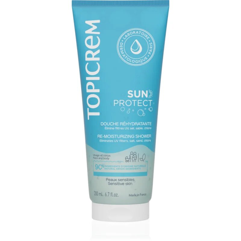Topicrem Sun Protect Re-Moisturizing Shower vlažilen gel za prhanje po sončenju 200 ml