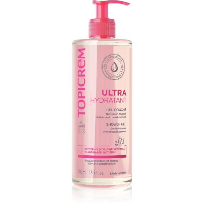 Topicrem UH BODY Gentle Cleansing Gel nežni gel za umivanje za obraz telo in lase 500 ml