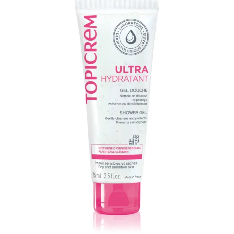 Topicrem UH BODY Gentle Cleansing Gel nežni gel za umivanje za obraz telo in lase 75 ml