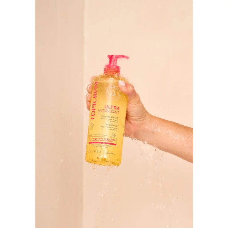 Topicrem UH BODY Shower Oil vlažilno čistilno olje za suho in občutljivo kožo 500 ml