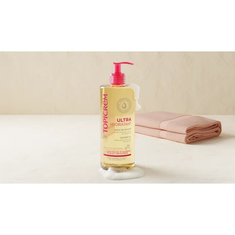 Topicrem UH BODY Shower Oil vlažilno čistilno olje za suho in občutljivo kožo 500 ml