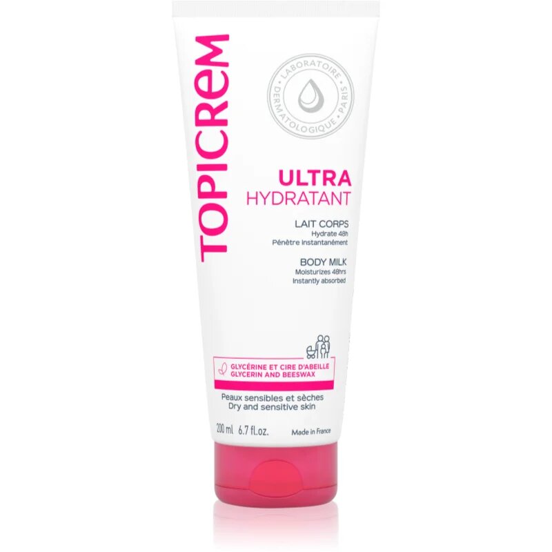 Topicrem UH BODY Ultra-Moisturizing Body Milk globinsko vlažilno mleko za telo za suho in občutljivo kožo 200 ml
