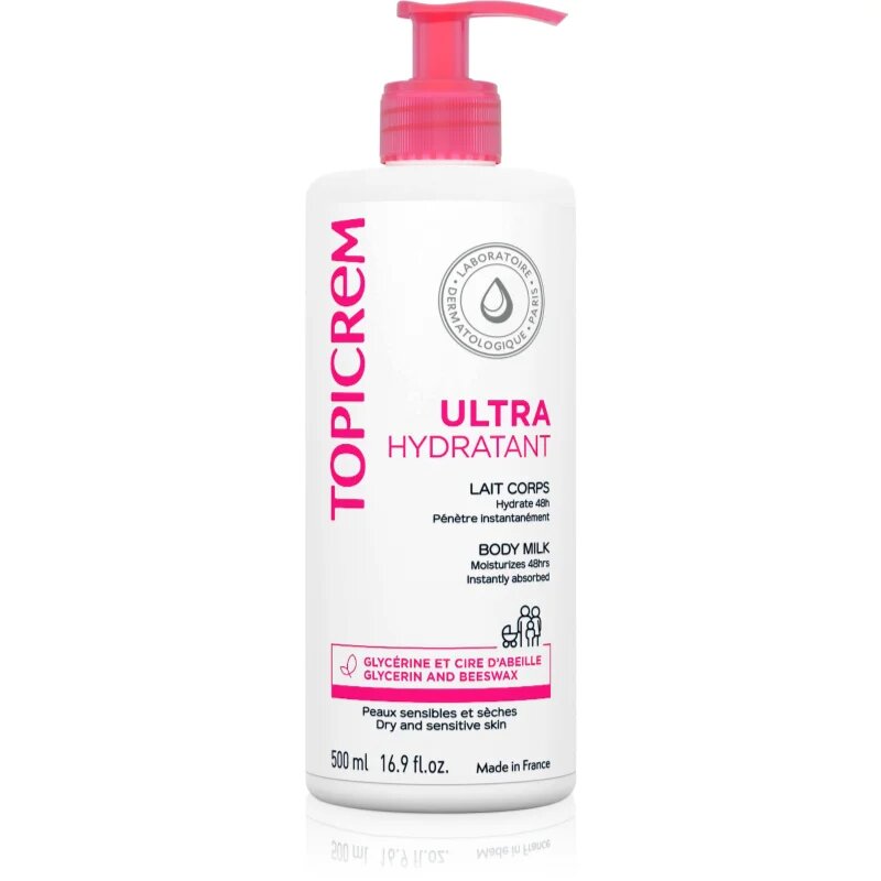 Topicrem UH BODY Ultra-Moisturizing Body Milk globinsko vlažilno mleko za telo za suho in občutljivo kožo 500 ml