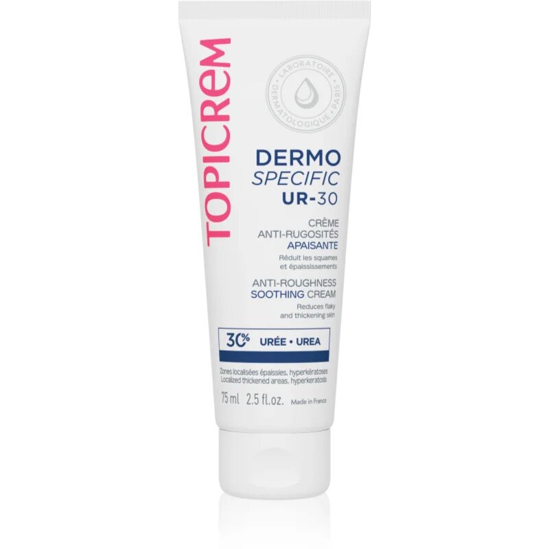 Topicrem UR-30 Anti-Roughness Soothing Cream pomirjujoča krema za trdo kožo 75 ml