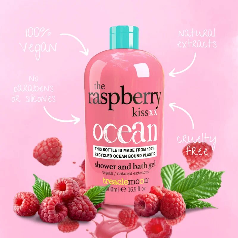 Treaclemoon The Raspberry Kiss gel za prhanje in kopanje 500 ml