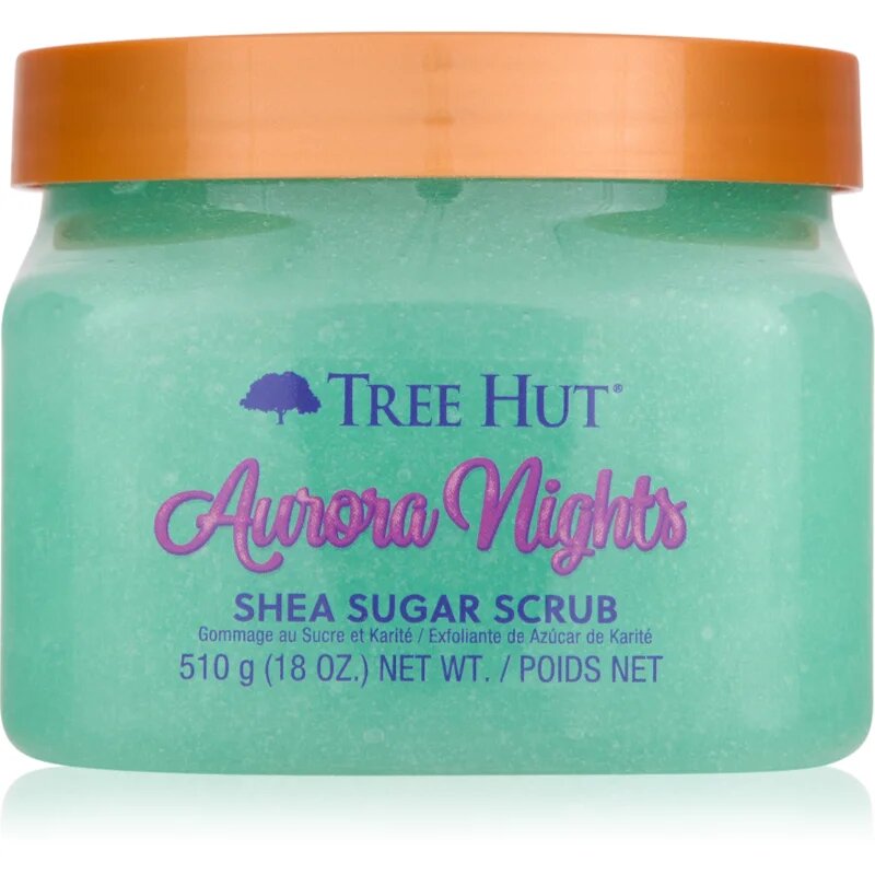 Tree Hut Shea Sugar Scrub Aurora Nights sladkorni piling z karitejevim maslom 510 g
