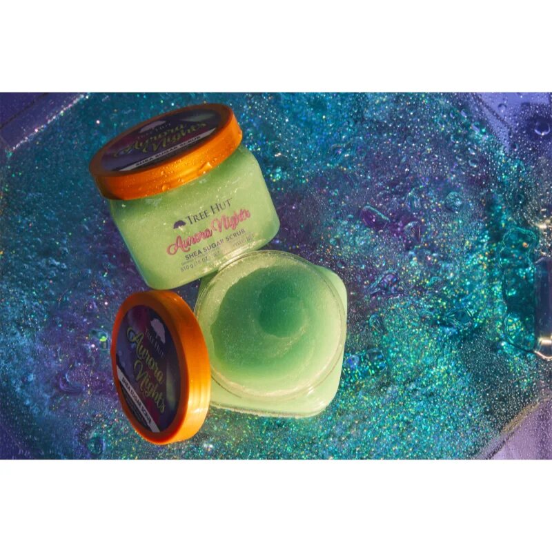 Tree Hut Shea Sugar Scrub Aurora Nights sladkorni piling z karitejevim maslom 510 g