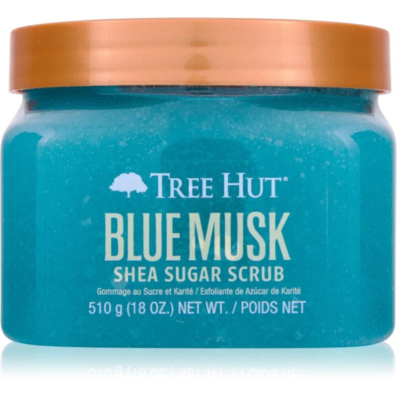 Tree Hut Shea Sugar Scrub Blue Musk sladkorni piling za telo 510 g