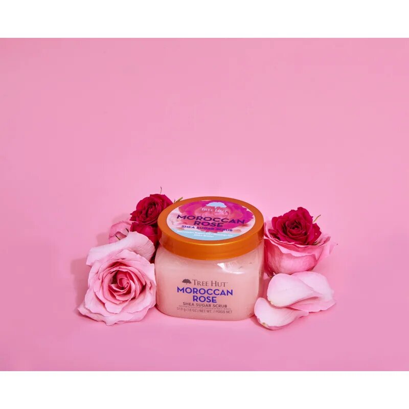 Tree Hut Shea Sugar Scrub Moroccan Rose sladkorni piling z karitejevim maslom 510 g