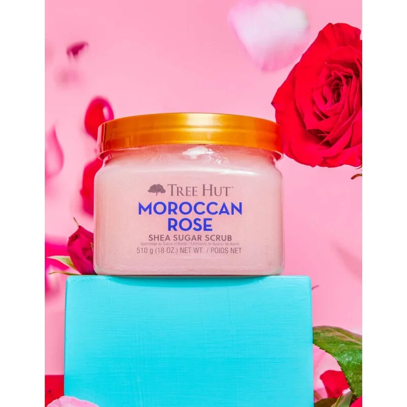 Tree Hut Shea Sugar Scrub Moroccan Rose sladkorni piling z karitejevim maslom 510 g
