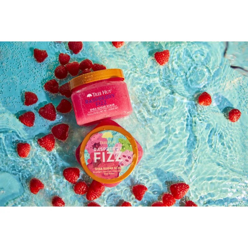 Tree Hut Shea Sugar Scrub Raspberry Fizz sladkorni piling z karitejevim maslom 510 g