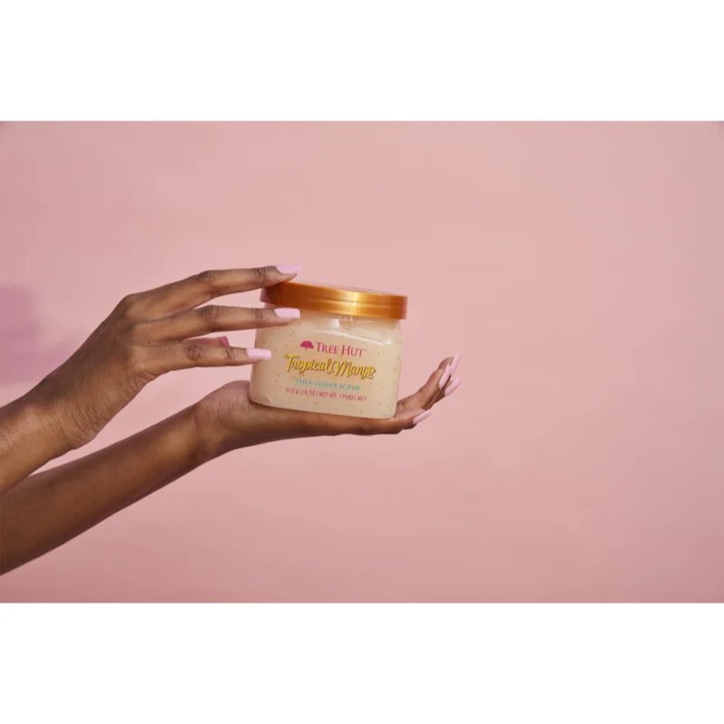 Tree Hut Shea Sugar Scrub Tropical Mango sladkorni piling z karitejevim maslom 510 g