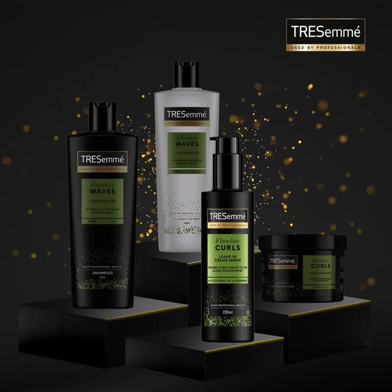 TRESemmé Flawless Curls Leave-in Serum serum za lase proti krepastim lasem 200 ml