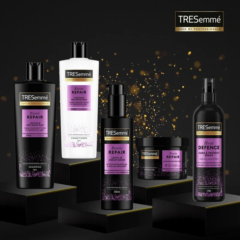 TRESemmé Heat Protection Defence Spray pršilo za zaščito las med toplotnim oblikovanjem z likalnikom ali kodralnikom 270 ml