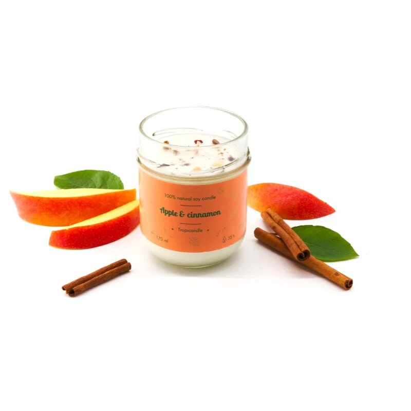 Tropicandle Apple & Cinnamon dišeča sveča 170 ml