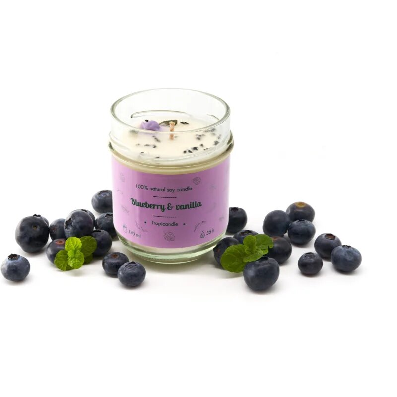 Tropicandle Blueberry & Vanilla dišeča sveča 170 ml