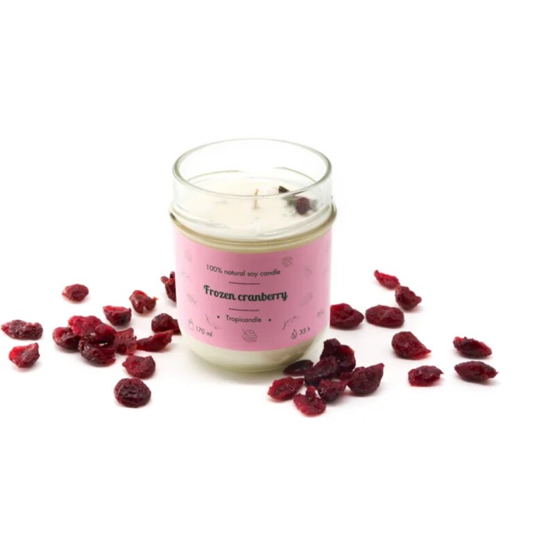 Tropicandle Frozen Cranberry dišeča sveča 170 ml