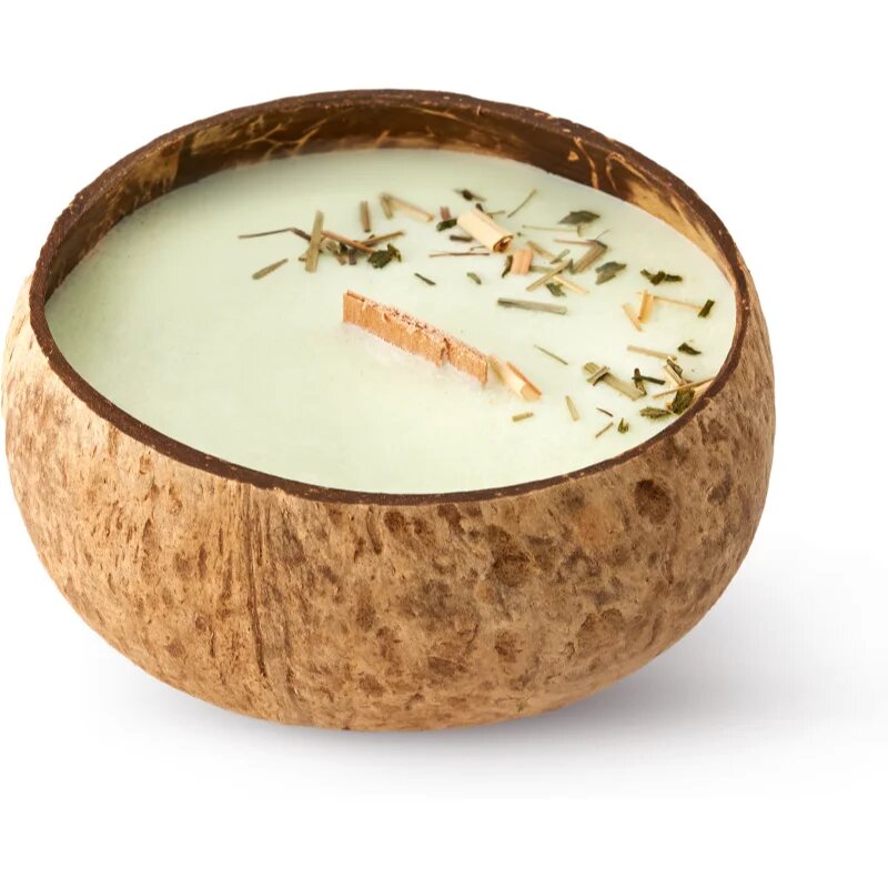 Tropicandle Lemongrass & Ginger dišeča sveča z lesenim stenjem 350 ml