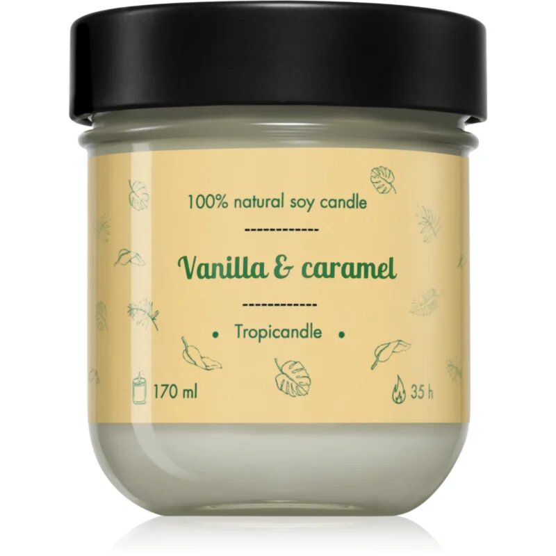 Tropicandle Vanilla & Caramel dišeča sveča 170 ml
