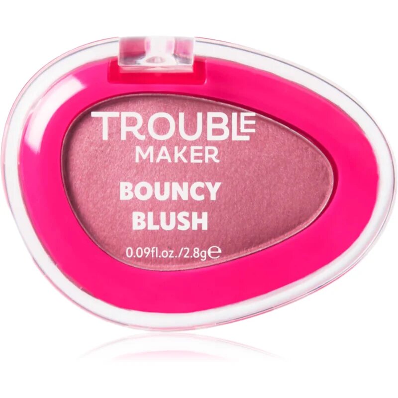 Trouble Maker Bouncy Blush rdečilo v prahu odtenek Baseline Rose 2.8 g