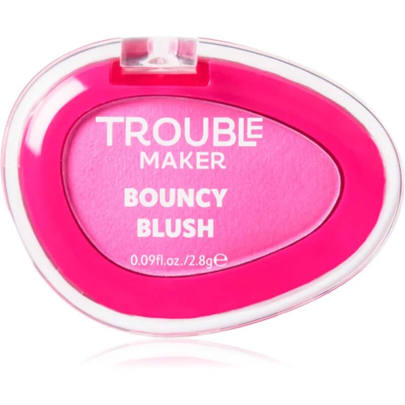 Trouble Maker Bouncy Blush rdečilo v prahu odtenek Bounce Hot Pink 2.8 g