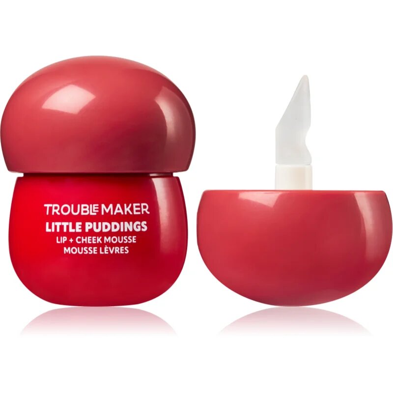 Trouble Maker Little Pudding Lip + Cheek Mousse večnamensko ličilo za ustnice in lica odtenek Mimi Rose Pink 5 g