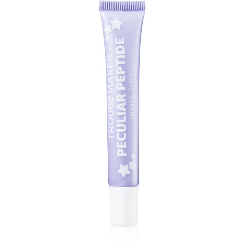 Trouble Maker Peculiar Peptide balzam za ustnice bleščeč odtenek Blueberry Muffin Lilac 10 ml