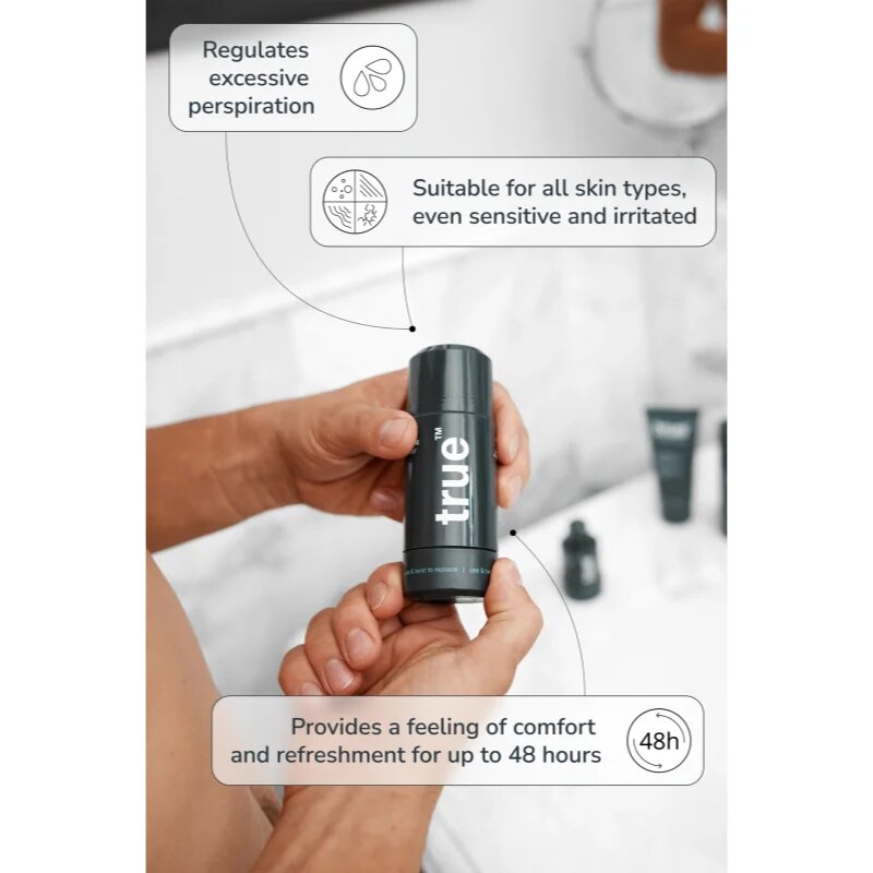 true men skin care 48 hour power Antiperspirant antiperspirant roll-on za moške 75 ml