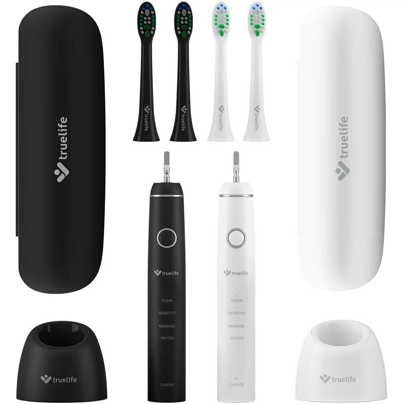 TrueLife SonicBrush Compact Duo sonična električna zobna ščetka 2 telesisonična električna zobna ščetka 2 telesi 2 kos