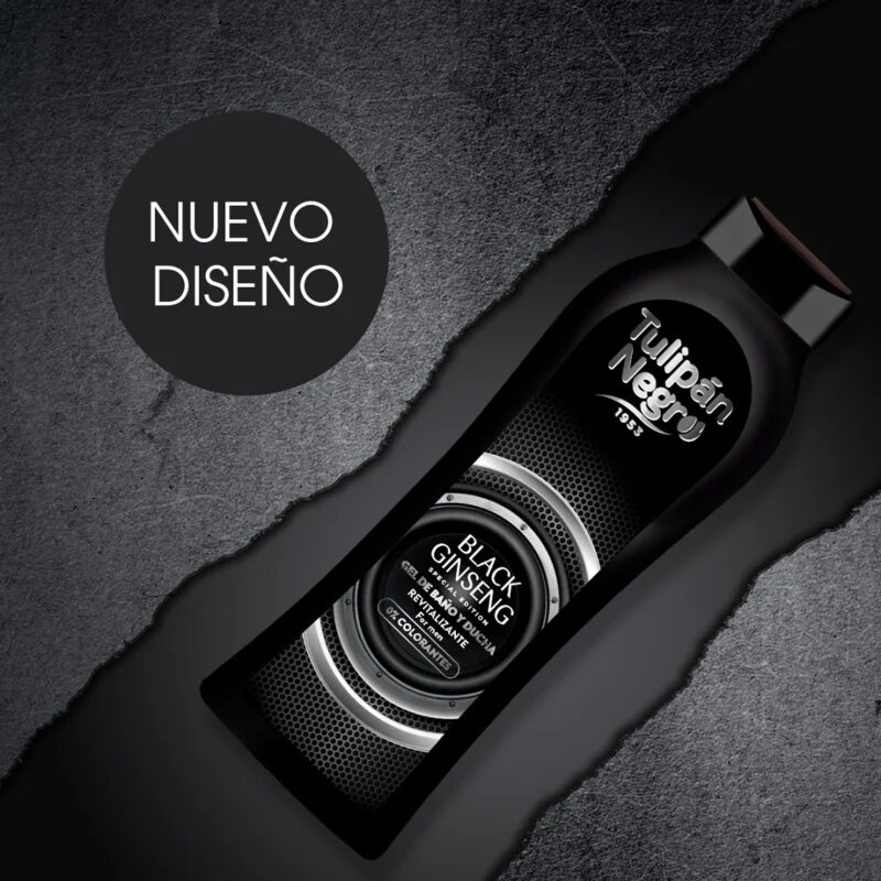 Tulipán Negro Black Gingseng gel za prhanje za moške 650 ml