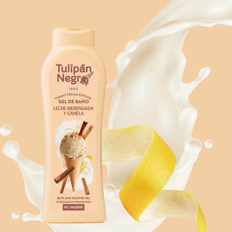 Tulipán Negro Leche Merengada & Canela gel za prhanje 650 ml