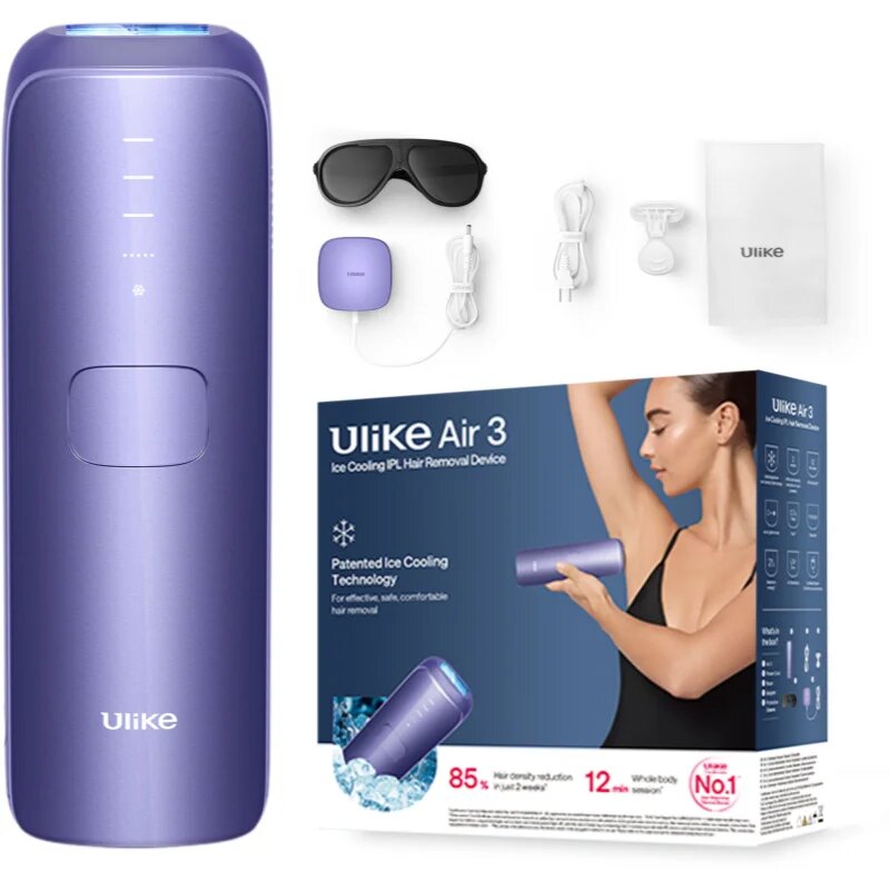 Ulike Air 3 IPL epilator za telo obraz predel bikinija in pazduhe Deep Purple 1 kos