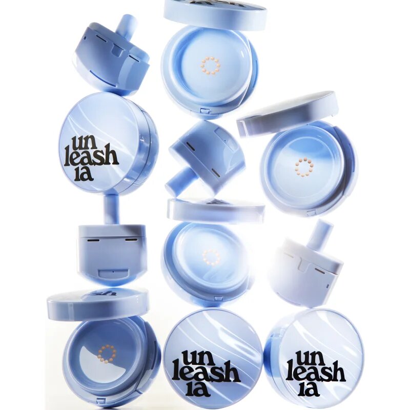 Unleashia Babe Skin Baby Blue Cushion dolgoobstojni tekoči puder v gobici SPF 40 odtenek 23W Jolly 15 g